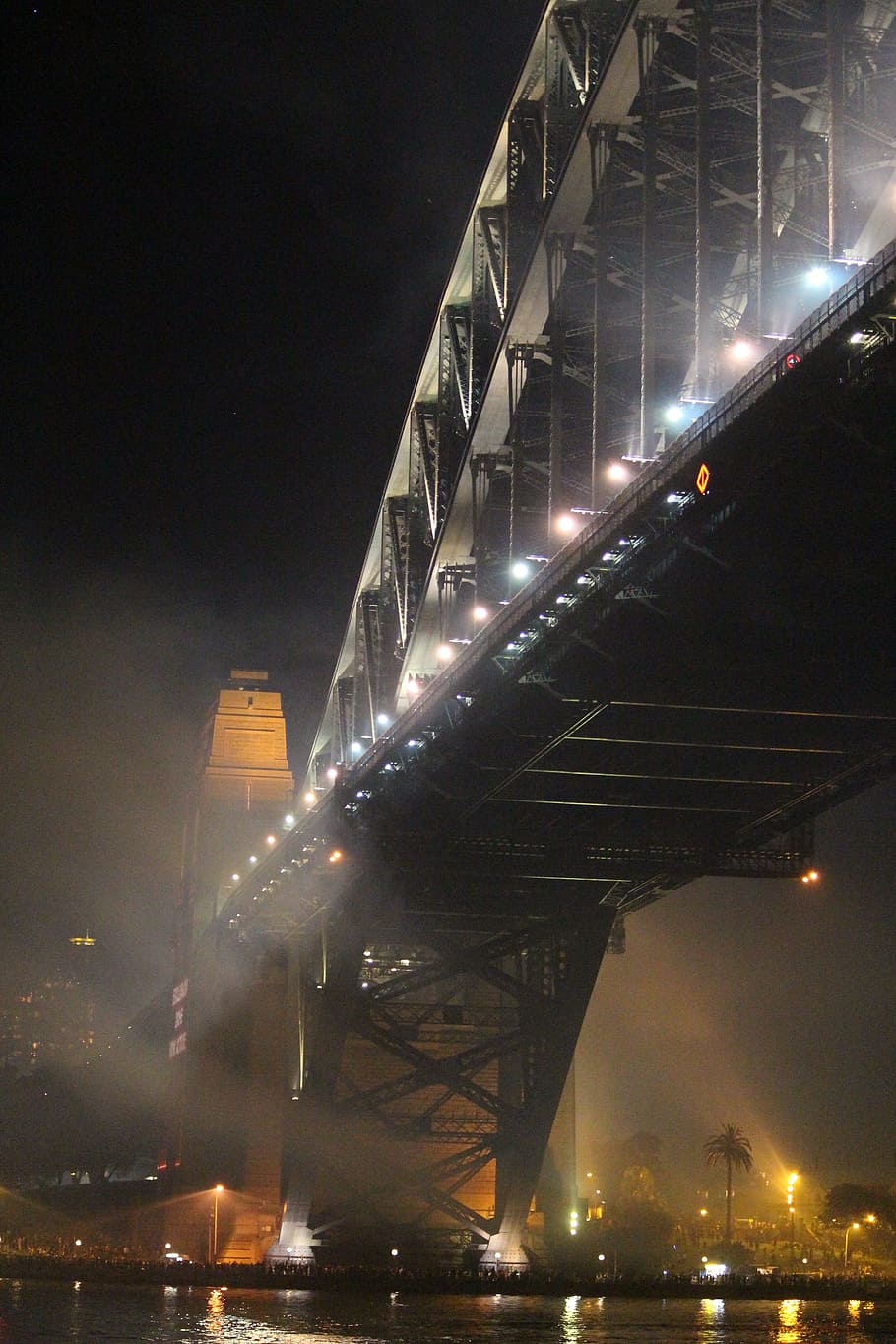harbour bridge, sydney, night, architecture, landmark, roadway HD wallpaper