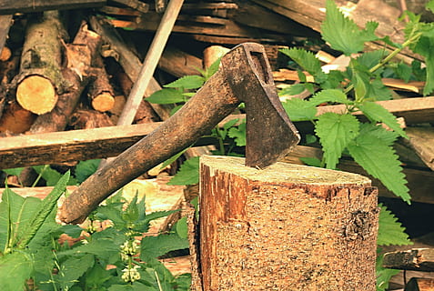 axe, old, lumberjack, blade, background, log, chop, hatchet HD wallpaper