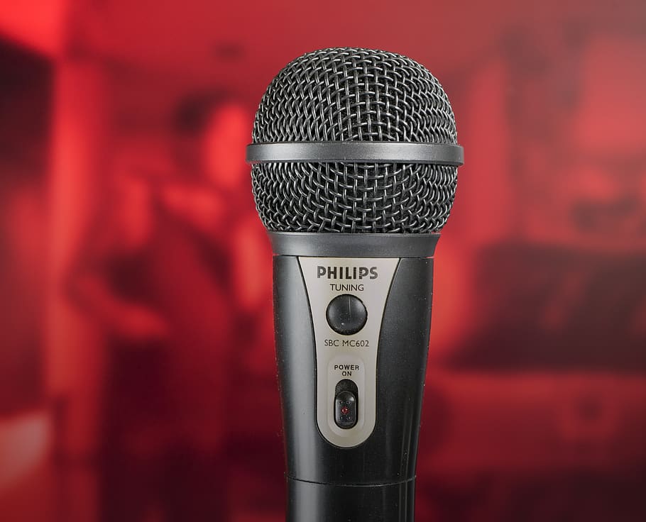 karaoke, microphone, voice, audio, sound, input device, music, HD wallpaper