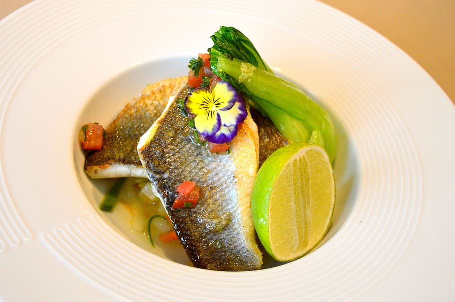 fish, kitchen, gastronomy, food and drink, healthy eating, fruit HD wallpaper