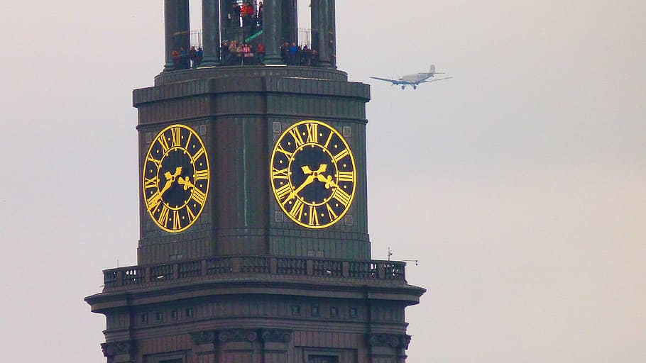 Hamburg, St Michaelis, Steeple, Clock, michel, time, architecture HD wallpaper