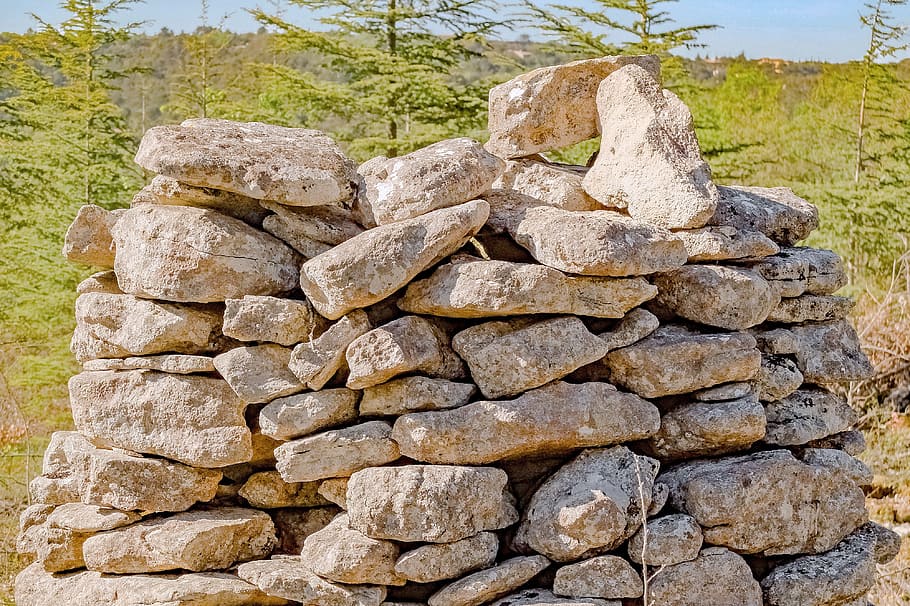 stone, pile, heap, texture, old, rock, exterior, nature, granite HD wallpaper