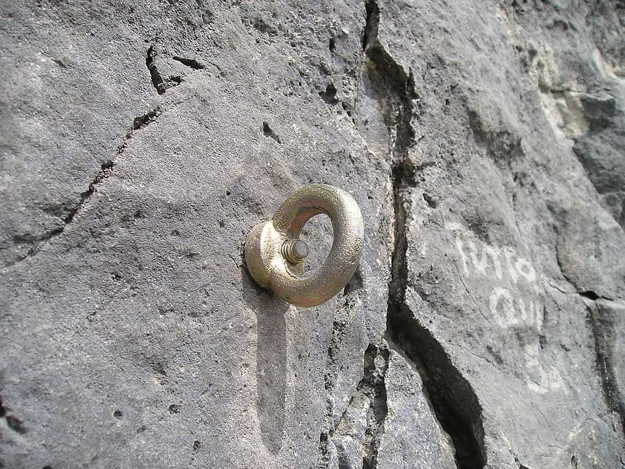 eye bolt, frame loop, drill hooks, backup, climb, sport climbing HD wallpaper