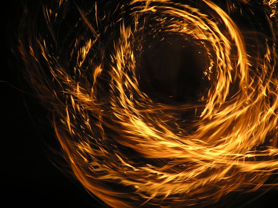 timelapse photography of flames, fire, fireworks, fire dance HD wallpaper