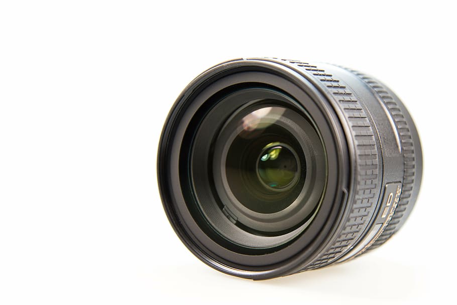 black camera lens, photo, photo studio, slr, macro, macro lens, HD wallpaper