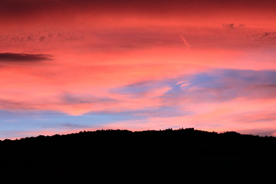 Sunset, Sunrise, Clouds, afterglow, red, sky, landscape, morgenrot HD wallpaper