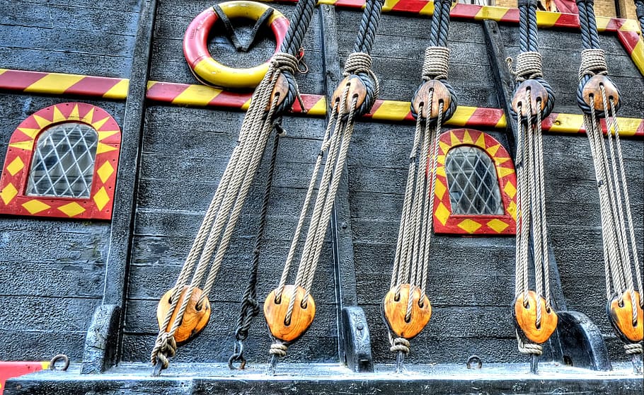Ship, Vessel, Nautical, rigging, sailboat, rope, marine, wood HD wallpaper