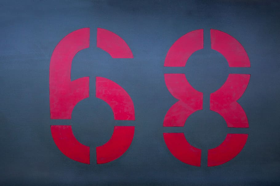 Digits, Fund, Stencil, Technique, 68, red, stencil technique HD wallpaper