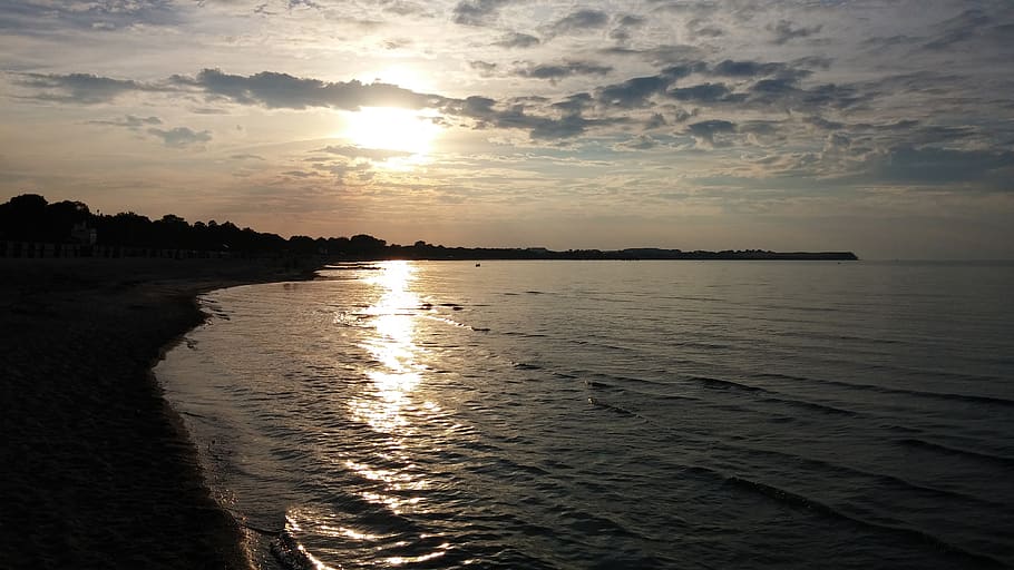 evening, sunset, dusk, sky, water, scenics - nature, beauty in nature HD wallpaper