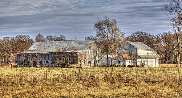 barn, rustic, barns, ohio, digital art, rural, scenic, country HD wallpaper