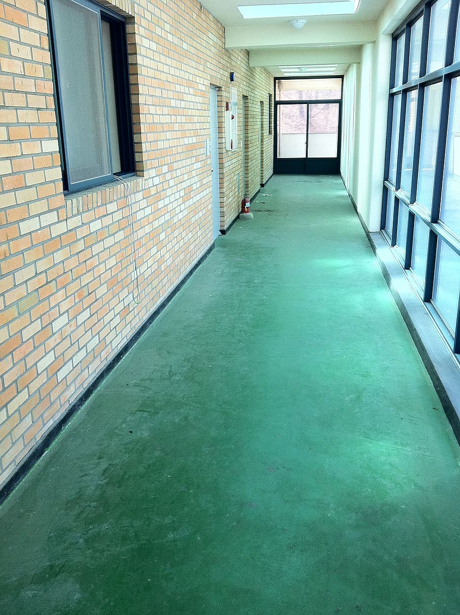 corridor, wall, window, building, architecture, built structure HD wallpaper