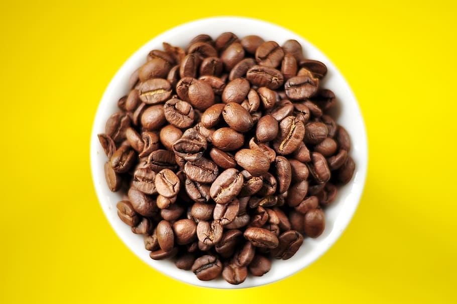coffee, coffee beans, cup, espresso, food and drink, studio shot HD wallpaper
