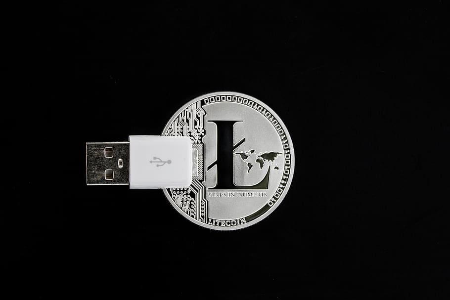 cryptocurrency, litecoin, investment, concept, usb, ledger, HD wallpaper