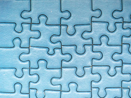 blue puzzle board, play, share, piecing together, pieces of the puzzle HD wallpaper