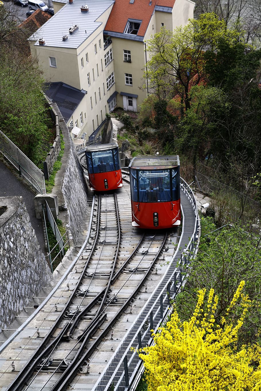 schlossberg, graz, train, styria, austria, city, watch, observer HD wallpaper