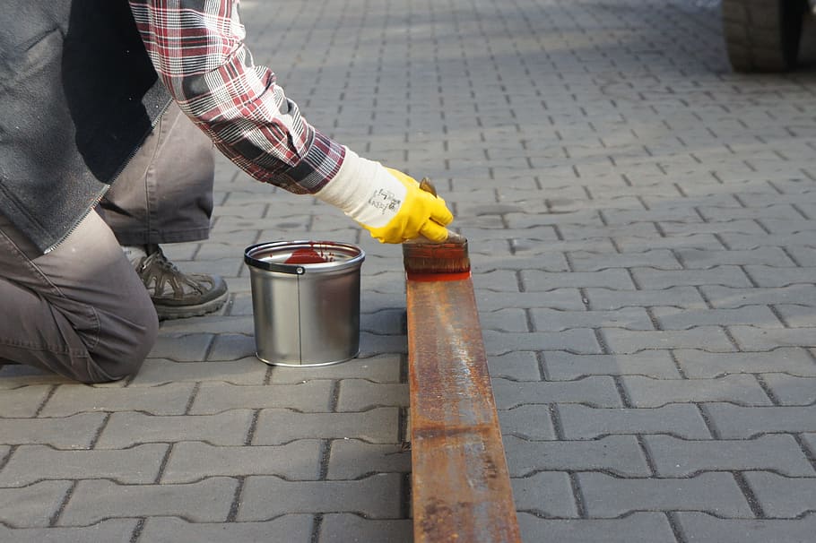 Worker, Painting, one person, protective glove, adults only HD wallpaper