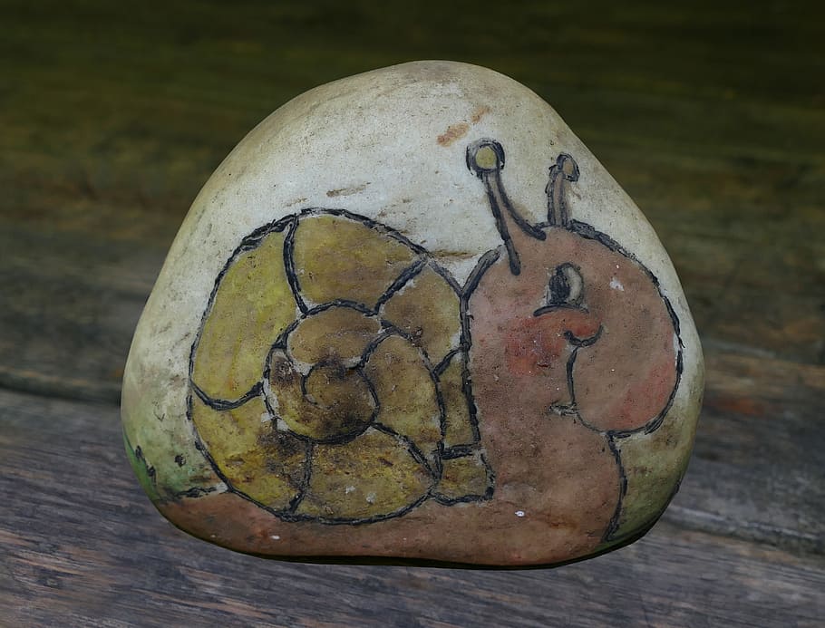 snail, graphic, pebble, painted, deco, decorative, design, art HD wallpaper