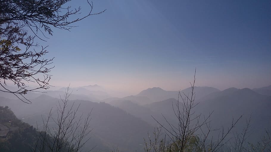 chiayi, gap top, clouds, mountain, sunrise, morning, fog, landscape HD wallpaper