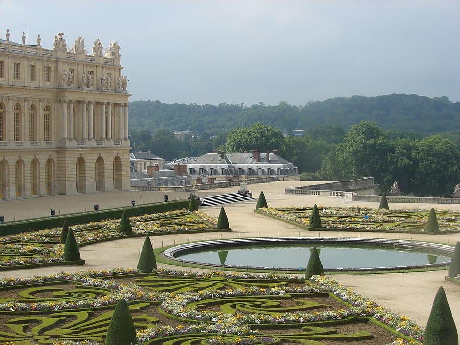 Versailles, Garden, France, Palace, history, landmark, built structure, HD wallpaper