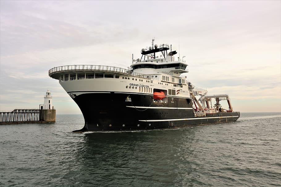 ship, offshore, vessel, nautical vessel, water, sea, transportation HD wallpaper