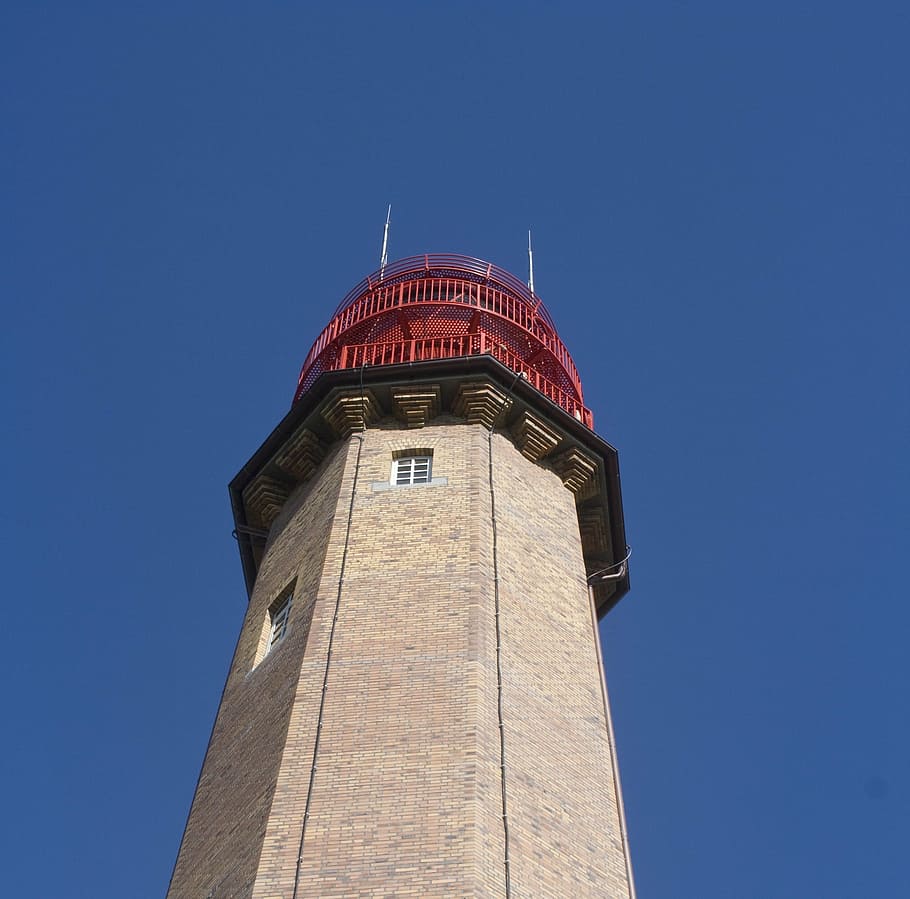 lighthouse, sky, baltic sea, red, blue, architecture, built structure HD wallpaper