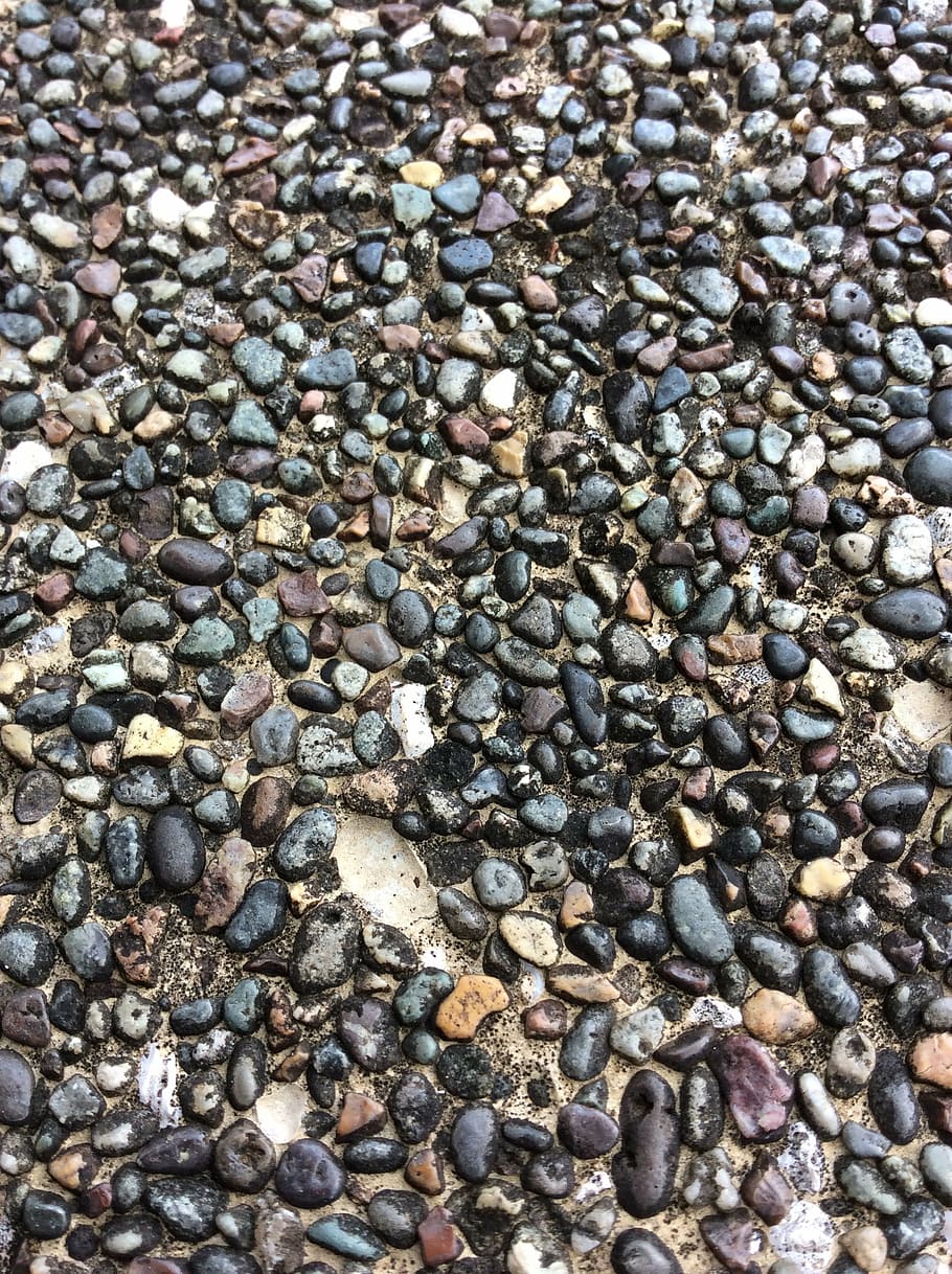 pebbles, old, pattern, stone, floor, texture, full frame, abundance HD wallpaper