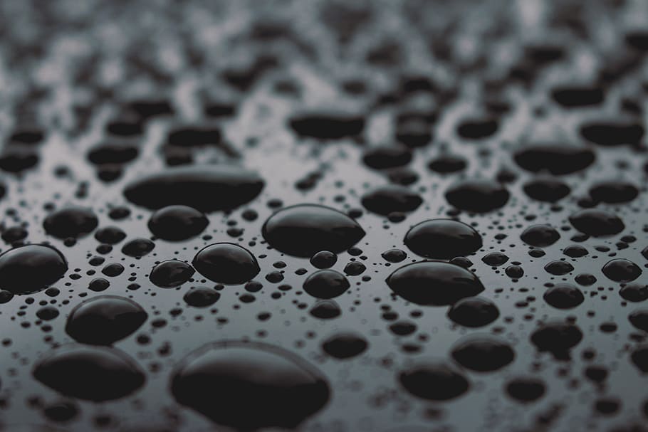 macro photo of water droplets, droplets macro photo, Dark Rain, HD wallpaper