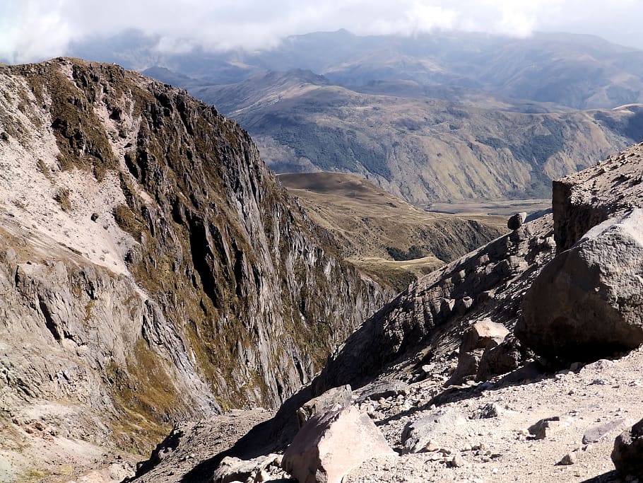 cayambe, mountain, mountains, the height of the, rocks, climbing, HD wallpaper