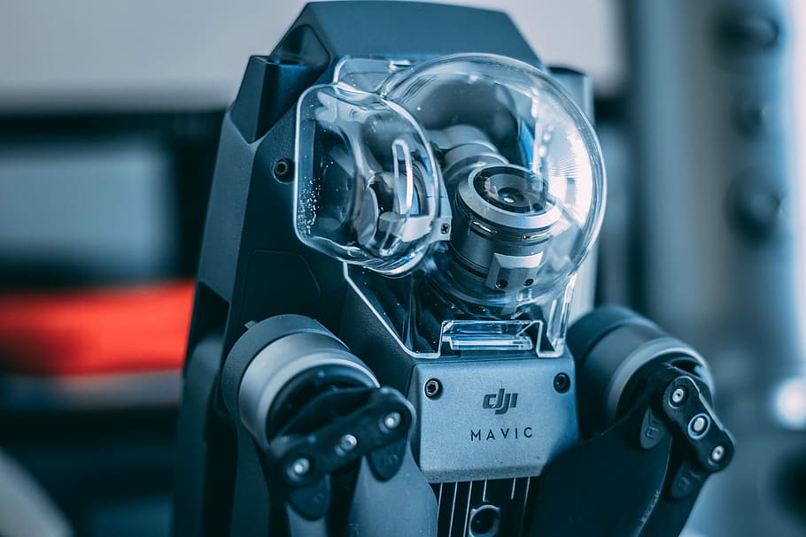 Mavic Drone like a Robot, gray DJI Mavic, camera, tech, technology HD wallpaper