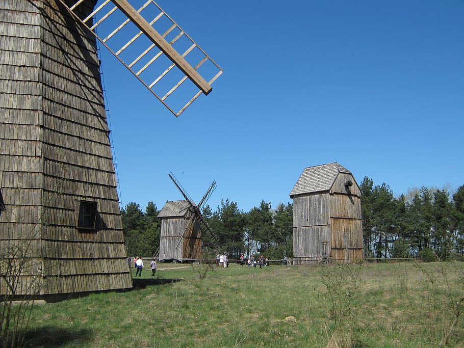 Windmills, the windmills, building exterior, rural scene, built structure HD wallpaper