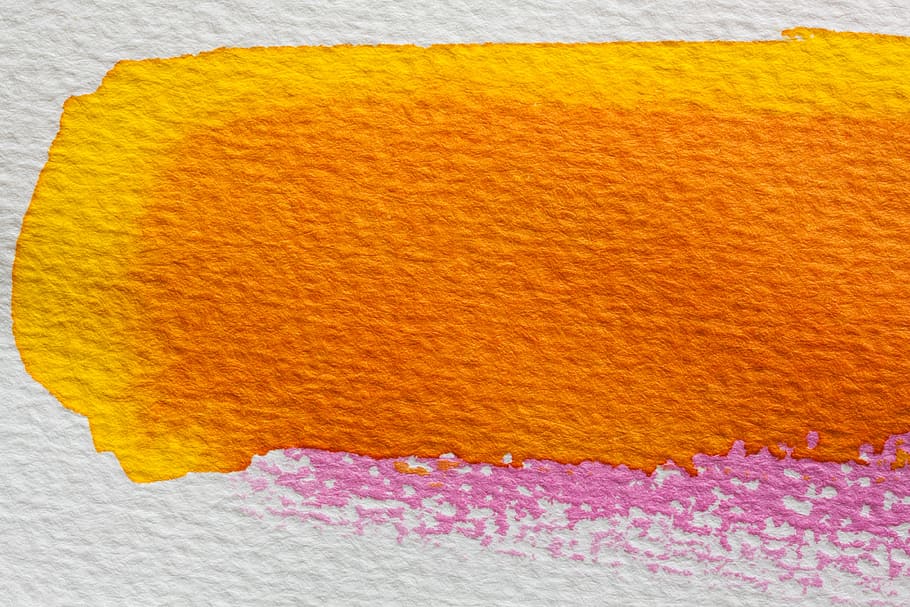 brown and white surface, orange, yellow, pink, stained, textile