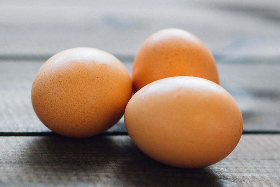three white eggs, food, breakfast, food and drink, healthy eating HD wallpaper