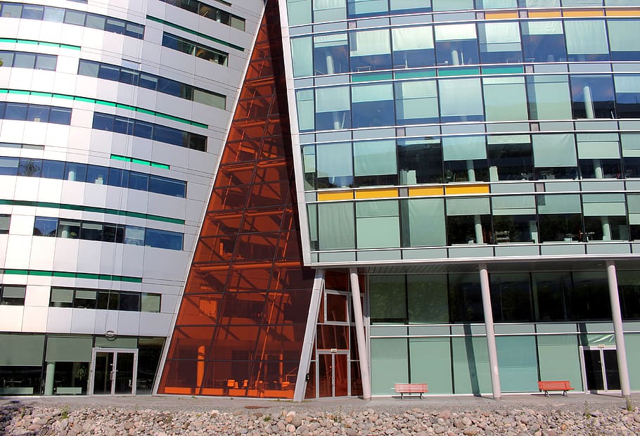 oslo, akerselva, building, architecture, norway, shiny, city HD wallpaper