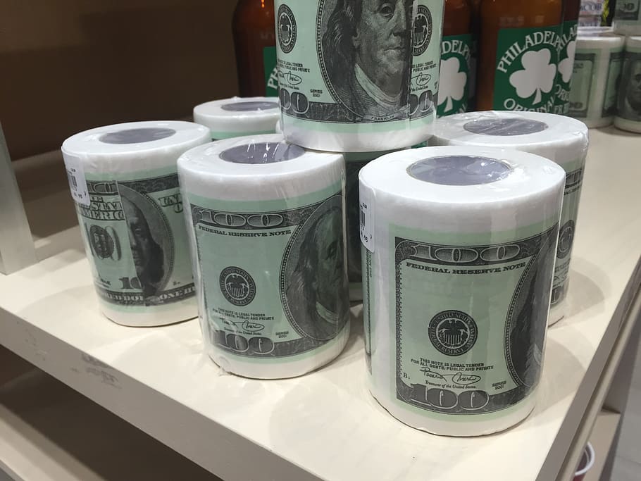 toilet paper, money, funny, finance, currency, paper currency