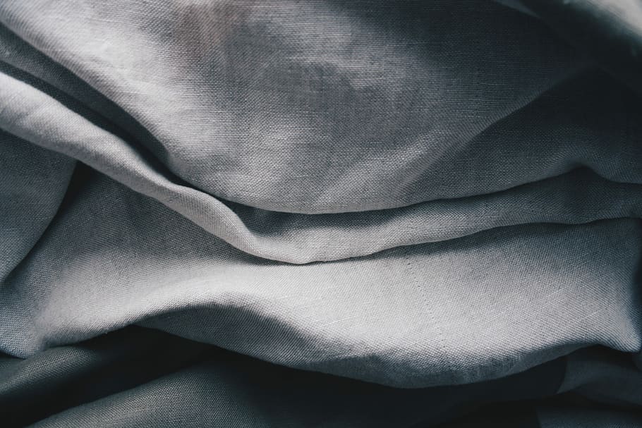 grey linen, white textile, fabric, sheets, indoors, close-up HD wallpaper