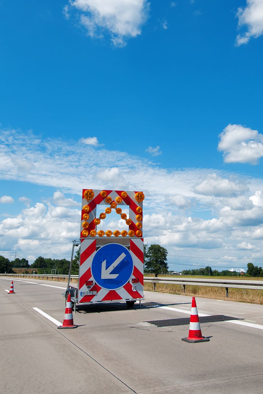 highway, shield, site, sky, blue, road, cloud - sky, transportation, HD wallpaper
