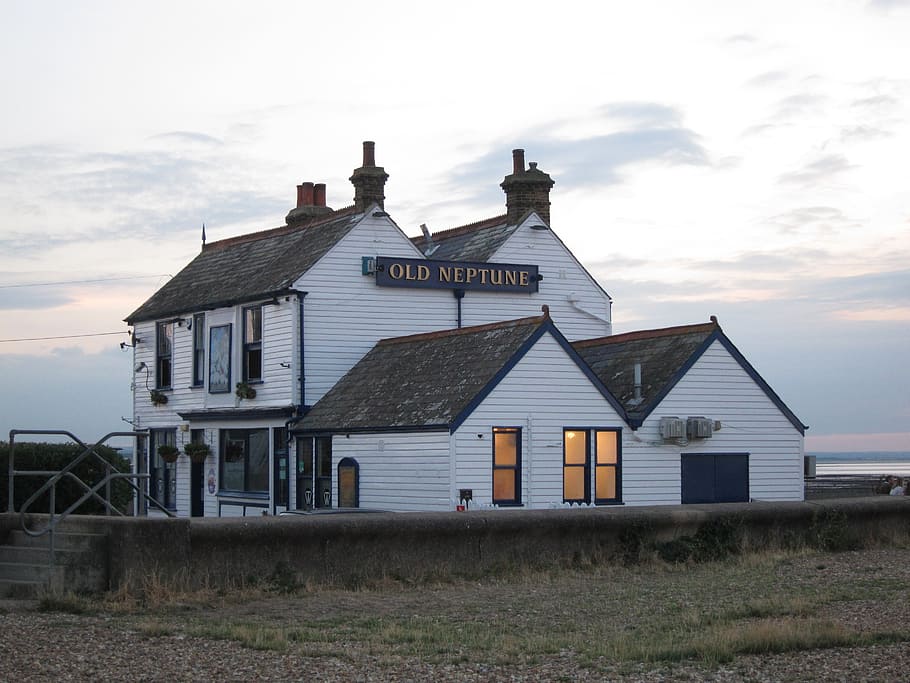 pub, scene, building, coast, beautiful, scenery, architecture HD wallpaper