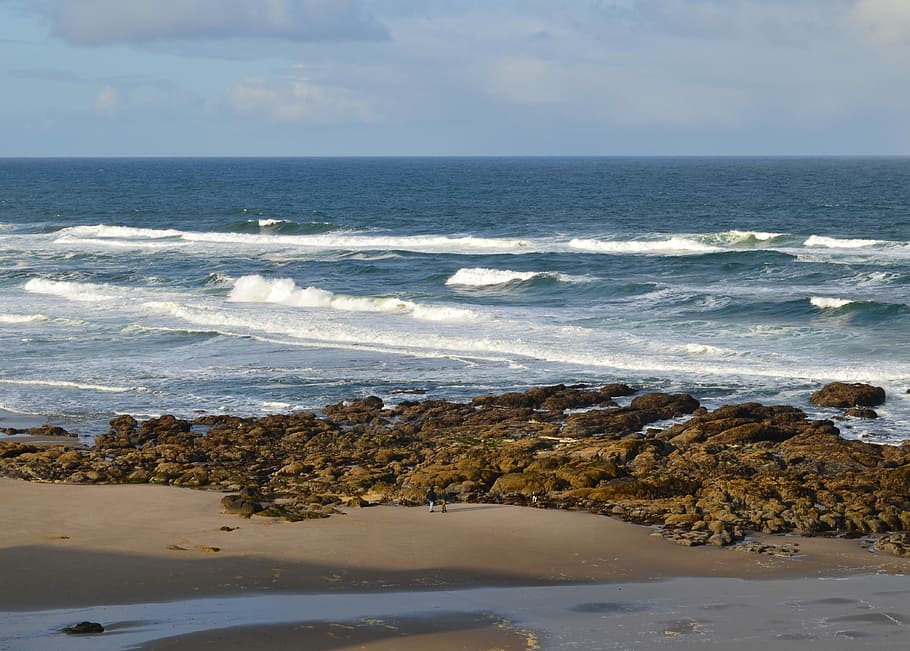 Ocean, Beach, Sea, Sand, Water, Nature, coast, landscape, wave HD wallpaper