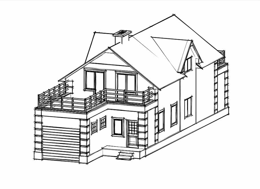 ARC sketch of house  Arc Design  Build