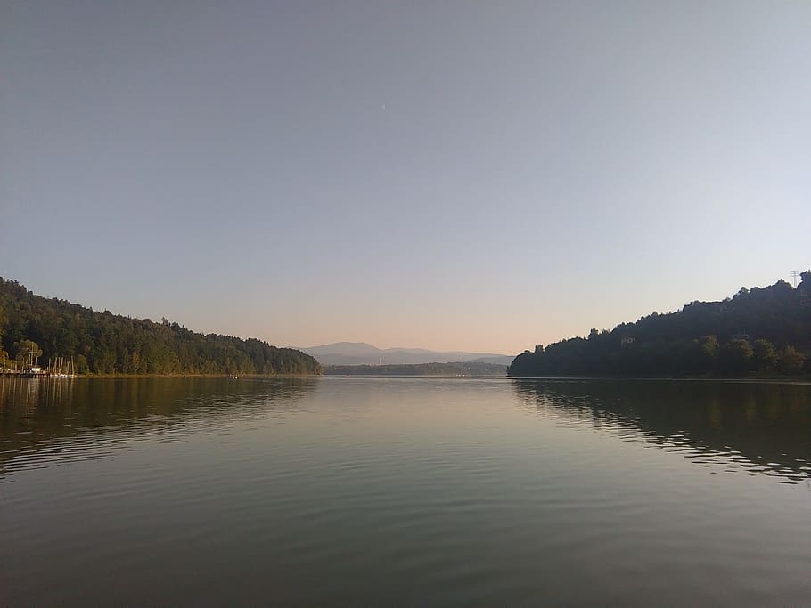 Lake, Cove, Sunset, reflection, water, tranquil scene, scenics HD wallpaper