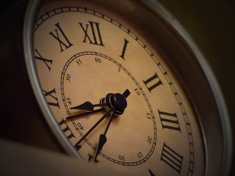 clock, nostalgic, dark, old, shadow, antique, time, number HD wallpaper