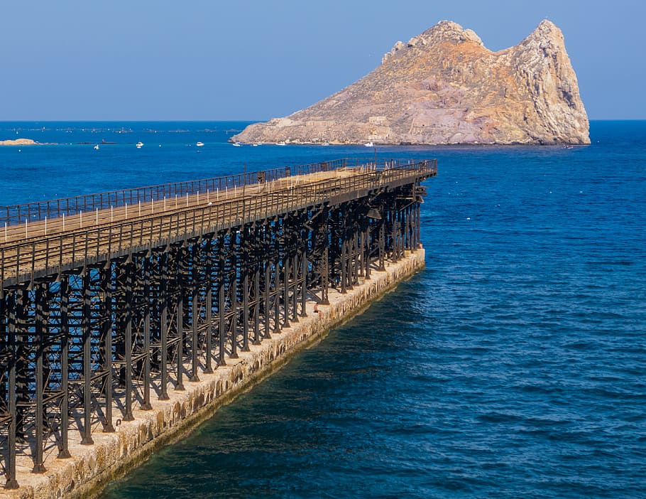 rock, spring, malecon, costa, sea, nature, war, bunker, battle HD wallpaper