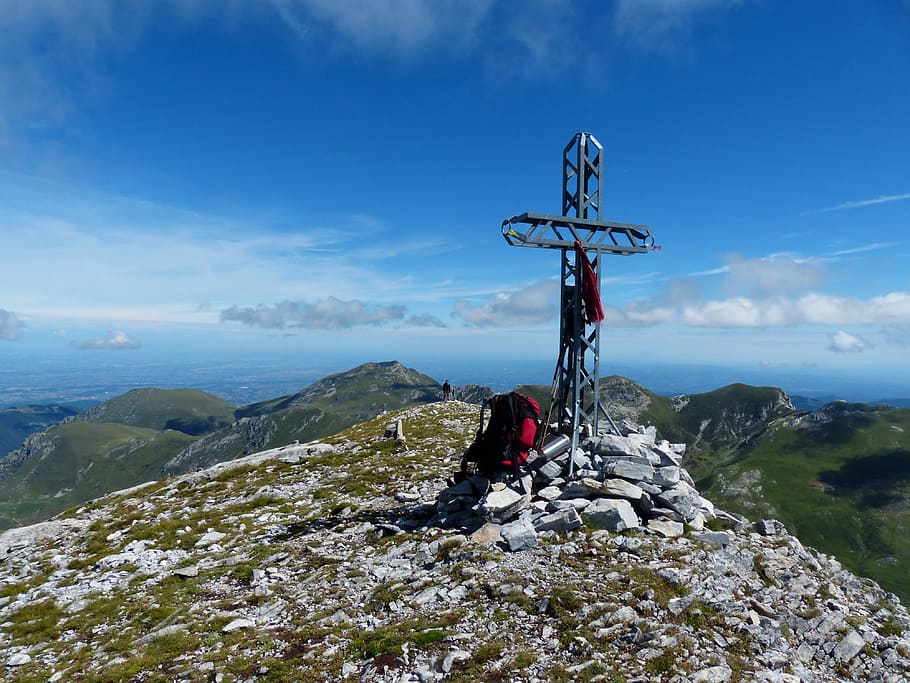 Summit Cross, Cima Della Saline, mountain, viewpoint, alpine HD wallpaper