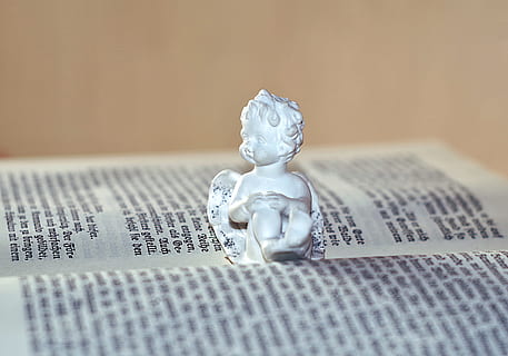 angel, love, reading, book, old text, neo-gothic, german, the figurine HD wallpaper