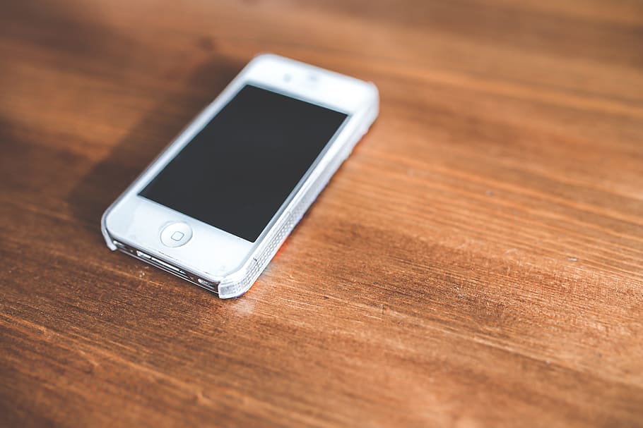 white iPhone 4 and white case, mobile, smartphone, cell phone HD wallpaper