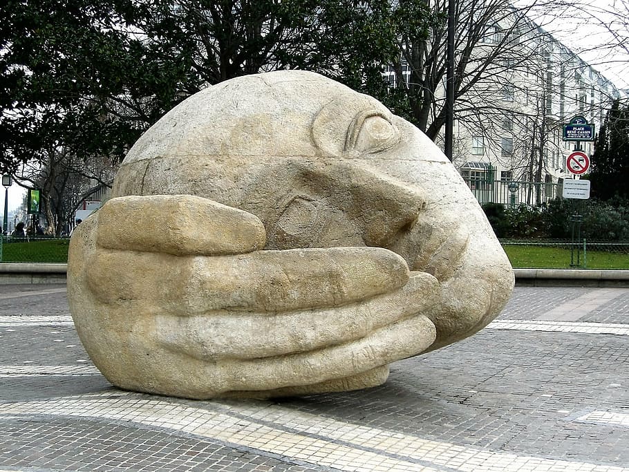 man, face, relax, sleep, work of art, art and craft, sculpture HD wallpaper