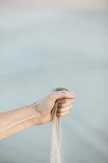 person holding sand in hand, arm, play, beach, human Hand, human body part HD wallpaper