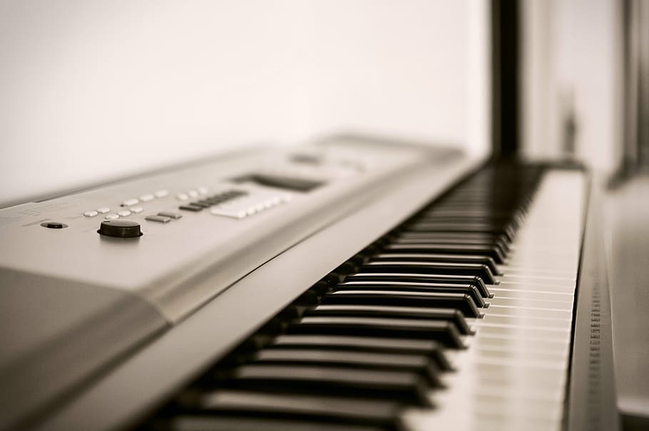 closeup photo of black electronic keyboard, classic, foreground HD wallpaper