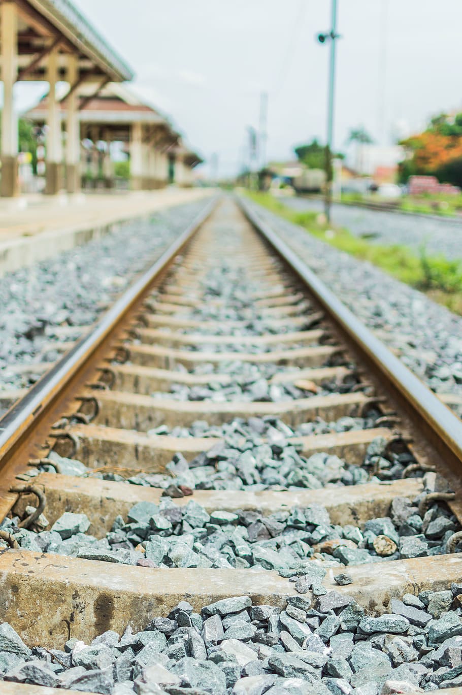 railroad, tracks, train, railway, travel, path, transportation HD wallpaper