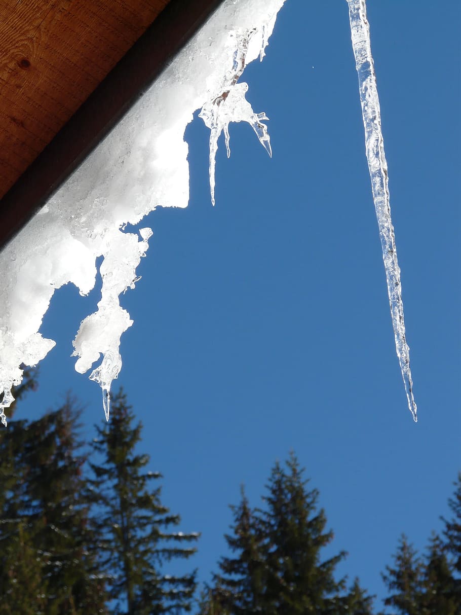 Icicle, Winter, Snow, Cold, Frozen, Sky, blue, ice, cloud - sky HD wallpaper